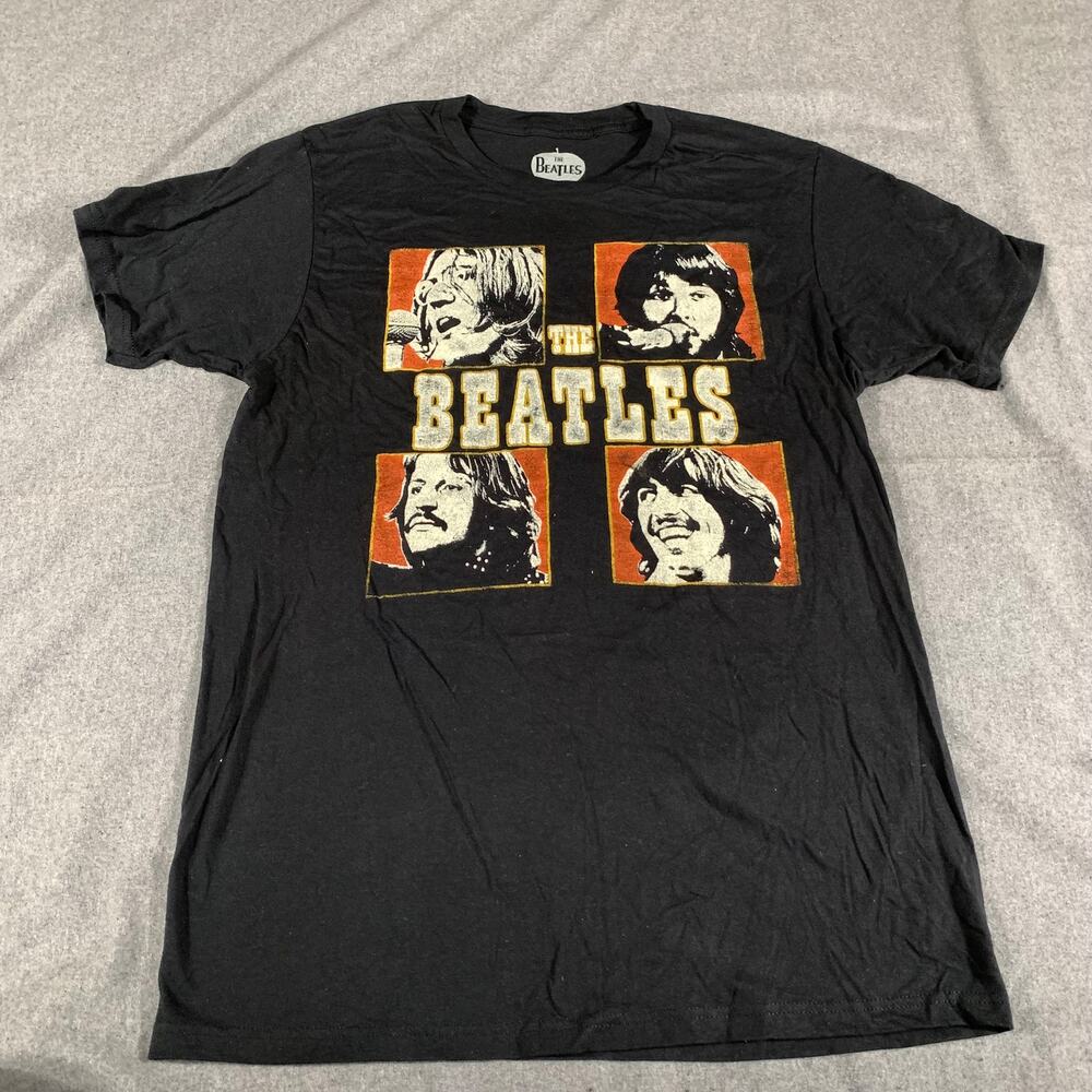 The Beatles Shirt Adult Medium Black Casual Short Sleeve T Shirt
